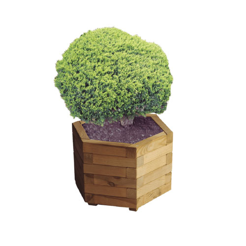 Jardinera Madera Hexagonal Madrid