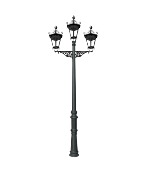 4 farola naranjo con farol hexagonal